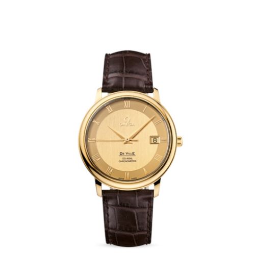 Omega De Ville Prestige Co-Axial 36.5 Yellow Gold / Champagne